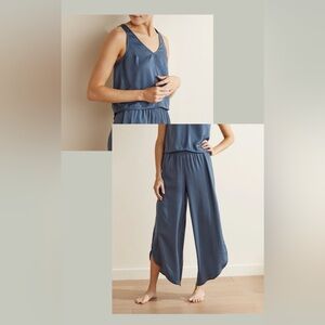 UpWest Washable Silk Blue Sleep Set - XS